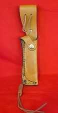 Vintage Puma Solingen Germany Leather Skinner Sheath 6393 Diamond Rivet 1980s picture
