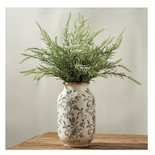 8.78-Inch Vintage Floral Ceramic Vase - Elegant Chinoiserie Home Accent picture