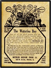 1910 Waterloo Boy Gasoline Engines of Iowa NEW Metal Sign: 15x20