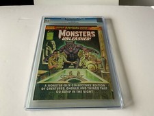 MONSTERS UNLEASHED ANNUAL 1 CGC 9.0 WHITE EGYPT WEREWOLF MARVEL COMICS 1975 picture