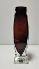 Vintage Flower Rose Vase Art Glass  picture