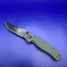 Ontario Rat Model 2 Green Folding Aus-8 Steel Pocket Knife picture