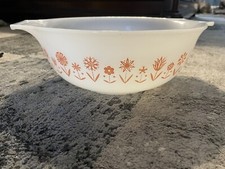 Vintage HTF Glasbake J-2357  Spring Garden  Salad/ Mixing Bowl picture