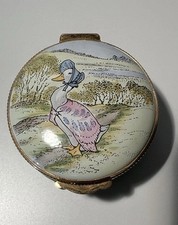 Vintage Crummles Beatrix Potter Jemima Puddle-Duck Enamel Trinket Box Excellent picture