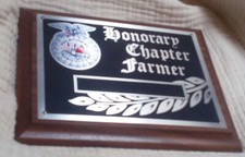 FFA Future Farmers of America Honorary Chapter Farmer Wall Plaque sign picture