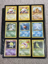 1999-2000 Pokemon BASE SET 4TH PRINT Edition NEAR COMPLETE Non Holo Cards Lot UK picture