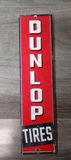 Vintage DUNLOP TIRES Push Door Porcelain Enamel Sign 12