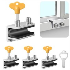 Sliding Window Locks 4 Sets,Adjustable Aluminum Stopper for Silver 4 Sets picture