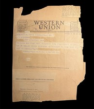 1946 Western Union Telegram Russellville Arkansas Trip To Russellville picture
