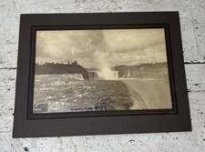 Antique 1922 Cabinet Card Photo Niagara Falls 9”x13” Souvenir Photograph picture