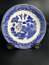 Vintage Japan “Blue Willow 503”Flair Oriental Asian Serving Bowl Birds Temple picture