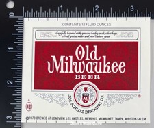 Old Milwaukee Beer Label picture