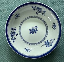 3 - Spode Gloucester Fine Stone Blue Floral Coup Cereal Bowls Y2989 MINTY picture