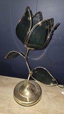 💡Vintage Black/Smoked Lotus Touch Lamp-works💡 picture