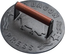 Bellemain Cast Iron Grill Press Heavy-duty Bacon Press Wood Handle 7.2