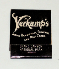Vintage NOS Verkamp's Indian Handicraft Matchbook Grand Canyon National Park AZ picture