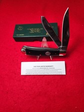 Moore Maker 3202 B Full Size Trapper Knife BLACK Delrin New in Box picture