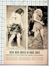 Vintage 1950s Prehistoric Women Hollywood Cave Girls Magazine Page Ad picture