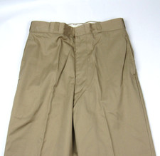 Vtg NOS 70s 1975 USMC Marine Khaki Chino Pants 31 x 33 Uniform Twill Trouser picture