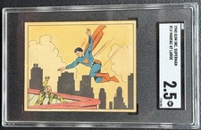 VTG 1940 Gum Inc Superman #14 Maniac At Large SGC 2.5 Graded picture