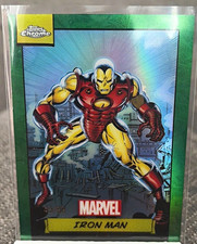 Topps 2024 Topps Chrome Marvel Iron Man #13 True Green Refractor /99 *SUB RDY* picture