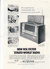 Magazine Ad - 1954 - RCA Victor Strato-World Radio picture