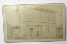 Anniston Alabama Cabinet Photograph c1910 African American Servant in Doorway picture