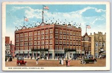 Antique Indiana Postcard EVANSVILLE New Vendome Hotel 1917 picture