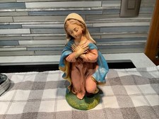 Vtg Fontanini Kneeling MARY Paper Mache LARGE 12