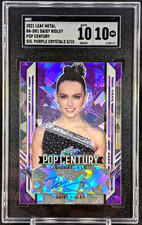 Daisy Ridley 2021 Leaf Metal Pop Century Auto Card /10 SGC 10 Gem MT - Star Wars picture