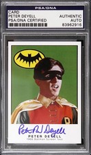 1965 Peter Deyell Batman Screen Test Signed Slabbed Card (PSA/DNA) picture