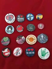 Lot Of 16 Vintage Sarcastic Funny Button Pins Pinback Various Themes Flair  picture