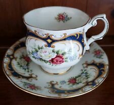 Elegant Royal Florals w/ Gold Tea Cup & Saucer Set by Queen's Rosina in England picture