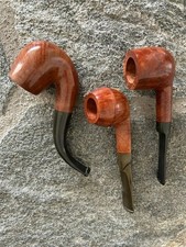 3 NOS Vintage Algerian Briar Smoking Pipes France Unsmoked Estate Lot picture