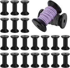30Pcs Black Wood Spools Small Empty Thread Spool 2 Inch Wire picture