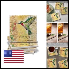Counterart Thirstystone Hummingbird Flight 4 Pack Tumbled Tile Stone Coasters picture