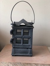 Vintage JOHN WRIGHT 1988 Cast Iron Candle Holder / Antique Pagoda Style Lantern picture
