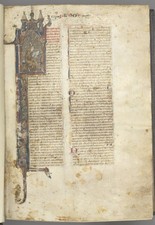 Medieval Illuminated Manuscript Bible Page Vintage Gold Leaf 1300 Photo Reprint picture