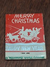 Vintage Lone Oak Restaurant Matchbook Lincoln Nebraska Christmas New Year picture