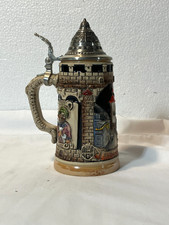 Vintage Original Thewalt Lidded Beer Stein West Germany with pewter lid 7.5