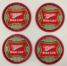 Fathers Day Gift Miller High Life Rubber Coaster Set of 4 Barware Beer Man Cave picture