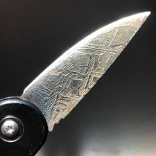 Seymchan Iron Meteorite Cut Slabs Etched EDC 57.7 Grams Perfect Pocket Knife picture