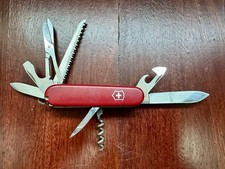 Vintage Victorinox Huntsman Swiss Army Knife 91mm Red 1980s Pre Hook picture