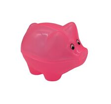 Miniature Translucent Pink Plastic Piggy Savings Money Coin Bank Party Set 12pac picture