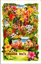 Trader Vic's Tiki Restaurant Vintage Postcard San Diego 1983 Posted picture