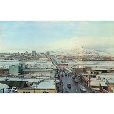 Vintage Ciudad Juarez Mexico El Paso Texas Snow Bridge Postcard Roberto Studio picture