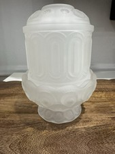 HTF Full size LE Smith Satin frosted Moon & Stars Fairy Lamp-6.5” picture