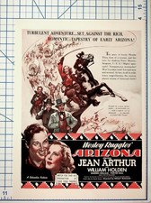 1940 Wesley Ruggles Arizona Movie Ad Jean Arthur William Holden Columbia picture