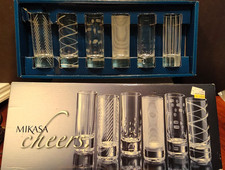 Boxed Set of 6 Mikasa CHEERS 2oz Shot Glasses picture