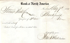 1861 CIVIL WAR ERA BANK OF NORTH AMERICA BOSTON MASS CASHIER BILLHEAD Z5897 picture